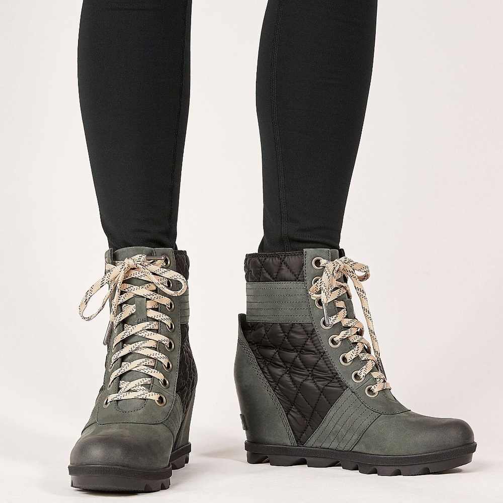 Sorel Lexie Wedge Boots, 6, Dark Slate